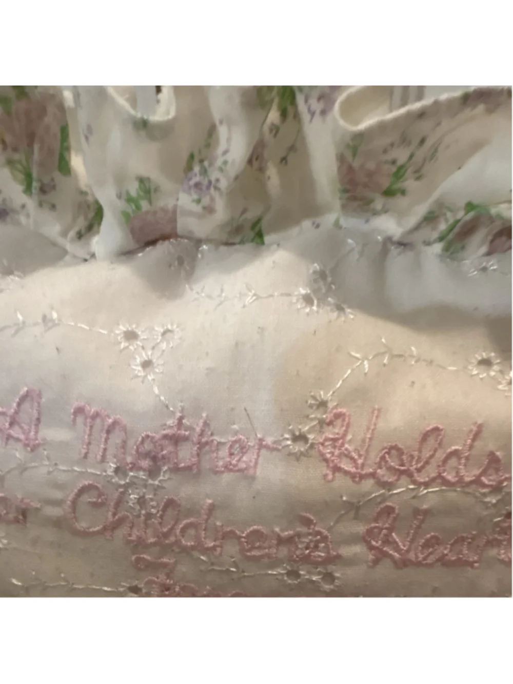 Handmade Boudoir Floral Ruffled Embroidered Decorative Bed Pillow Mother's Day